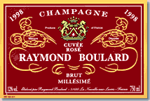 Label champagne rosé vintage